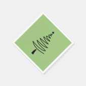 Hand Drawn christmas tree スタンダードカクテルナプキン (角)