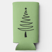 Hand Drawn christmas tree スリム缶クーラー (裏面)
