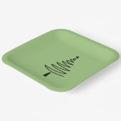 Hand Drawn christmas tree ペーパープレート (傾斜あり)