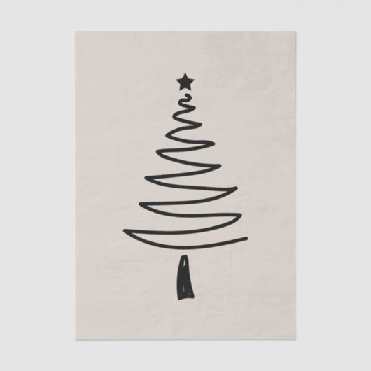 Hand Drawn christmas tree 薄葉紙 (正面)