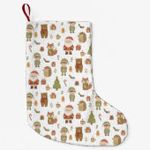 Hand Drawn Christmas Woodland - Christmas Stocking スモールクリスマスストッキング (正面)