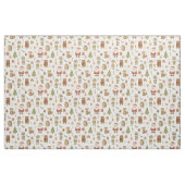 Hand Drawn Christmas Woodland Fabric ファブリック (ファットクウォーター)