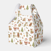 Hand Drawn Christmas Woodland Favor Boxes フェイバーボックス (裏面サイド)