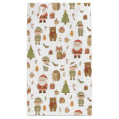 Hand Drawn Christmas Woodland Gift Bag スモールペーパーバッグ (裏面)