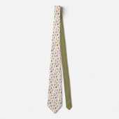 Hand Drawn Christmas Woodland Neck Tie ネクタイ (正面)