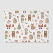 Hand Drawn Christmas Woodland Tissue Paper 薄葉紙 (正面)