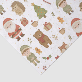 Hand Drawn Christmas Woodland Tissue Paper 薄葉紙