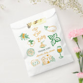 Hand Drawn Ciao Italian Pizza & Pasta Baby Shower フェイバーバッグ (封をした状態)