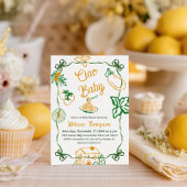 Hand Drawn Ciao Italian Pizza & Pasta Baby Shower 招待状