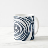 Hand-drawn circles spiral pattern with abstract do コーヒーマグカップ (正面右)