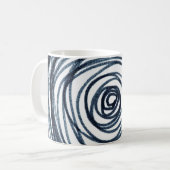 Hand-drawn circles spiral pattern with abstract do コーヒーマグカップ (正面左)