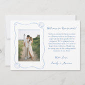 Hand Drawn Coastal Shell Wedding Welcome Bag Card サンキューカード (正面)