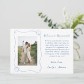 Hand Drawn Coastal Shell Wedding Welcome Bag Card サンキューカード (スタンド正面)