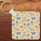 Hand Drawn Colorful Floral Pattern-23595 キーホルダー (正面)