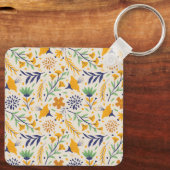 Hand Drawn Colorful Floral Pattern-23595 キーホルダー (裏面)