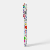 Hand Drawn Colorful Floral Swirl Pattern iPhoneケース (左側面)