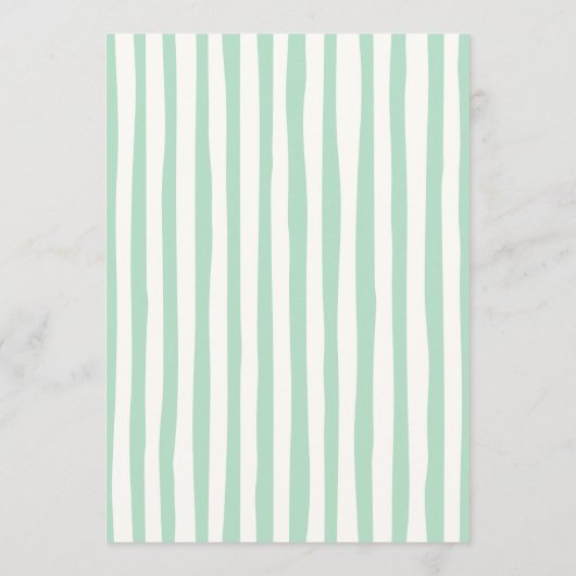 Hand Drawn Coquette Frame Stripes St Patrick's Day 招待状 (裏面)