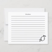 Hand Drawn Coquette Lemon Recipe Card (裏面)