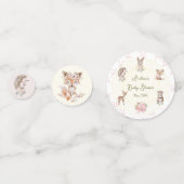 Hand Drawn Coquette Ribbon Woodland Baby Shower  コンフェッティ (裏面)