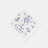 Hand Drawn Cowgirl Bachelorette Weekend スタンダードカクテルナプキン (角)