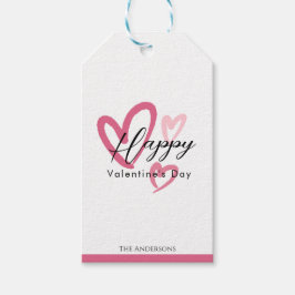 Hand-drawn Cute Hearts Happy Valentine's Day   ギフトタグ