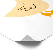 Hand-Drawn Dapper Goose Nursery Art ポスター (角)