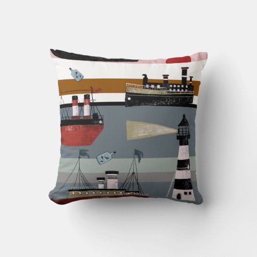 Hand drawn digital painting cute cartoon pencil gr クッション (正面)