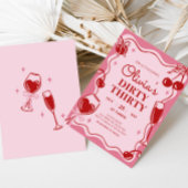 Hand Drawn Dirty Thirty Birthday Party 招待状