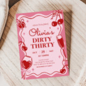 Hand Drawn Dirty Thirty Birthday Party 招待状