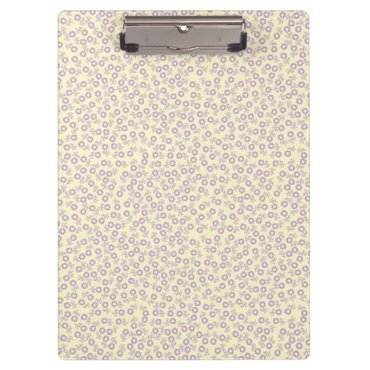 Hand drawn ditsy Lavender Daisies – Mini Floral クリップボード (正面)
