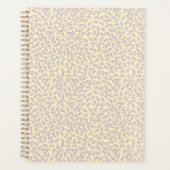 Hand drawn ditsy Lavender Daisies – Mini Floral プランナー手帳 (正面)