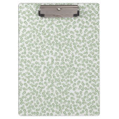  Hand-drawn ditsy Sage Green Daisies – Mini Floral クリップボード (正面)