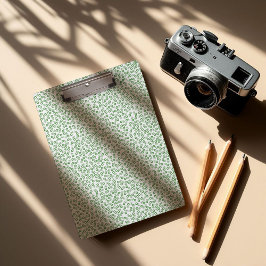  Hand-drawn ditsy Sage Green Daisies – Mini Floral クリップボード