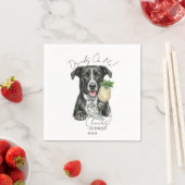 Hand Drawn Dog Portrait Signature Drink  スタンダードカクテルナプキン (インサイチュ)