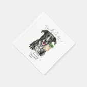Hand Drawn Dog Portrait Signature Drink  スタンダードカクテルナプキン (角)