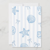 Hand Drawn Doodle Blue All I sea is love bridal 招待状 (裏面)