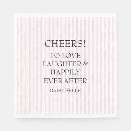 Hand Drawn Doodle Bridal Shower Pink スタンダードランチョンナプキン