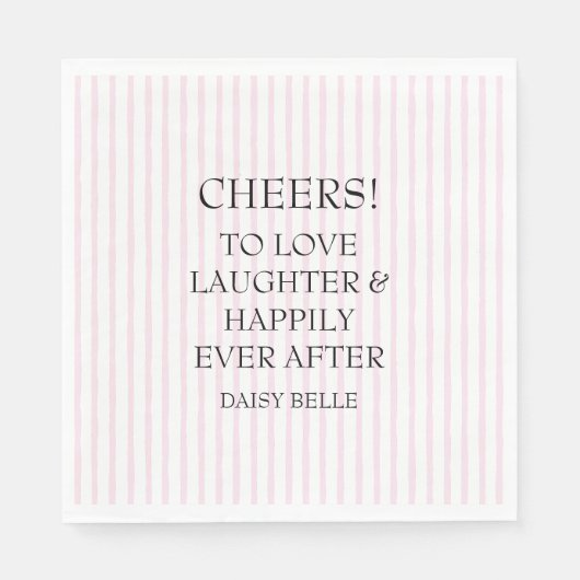 Hand Drawn Doodle Bridal Shower Pink スタンダードランチョンナプキン (正面)