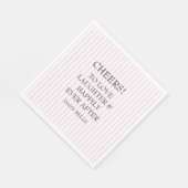 Hand Drawn Doodle Bridal Shower Pink スタンダードランチョンナプキン (角)