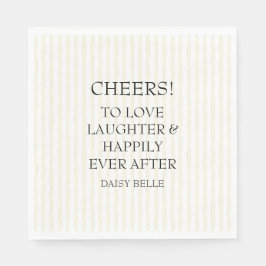 Hand Drawn Doodle Bridal Shower Yellow スタンダードランチョンナプキン