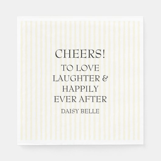 Hand Drawn Doodle Bridal Shower Yellow スタンダードランチョンナプキン (正面)