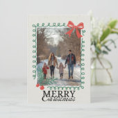 Hand-drawn doodle family photo Merry Christmas  シーズンカード (スタンド正面)