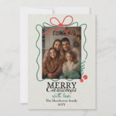 Hand-drawn doodle frame Merry Christmas  シーズンカード (正面)