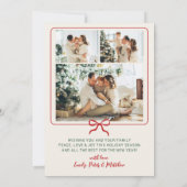 Hand-Drawn Doodle Green Red Photo Christmas Happy シーズンカード (裏面)