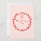 Hand Drawn Doodle Scribble Christmas Dinner 招待状 (裏面)