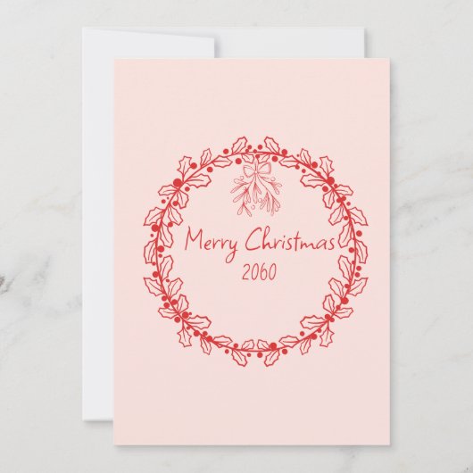 Hand Drawn Doodle Scribble Christmas Dinner  招待状 (裏面)