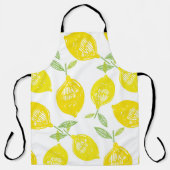 Hand drawn doodle tropical fruit pattern backgroun エプロン (正面)