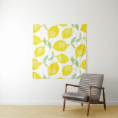 Hand drawn doodle tropical fruit pattern backgroun タペストリー (インサイチュ(横))
