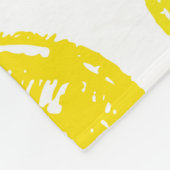 Hand drawn doodle tropical fruit pattern backgroun フリースブランケット (角)
