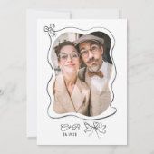 Hand Drawn Doodle Whimsical Engagement Party Photo 招待状 (裏面)